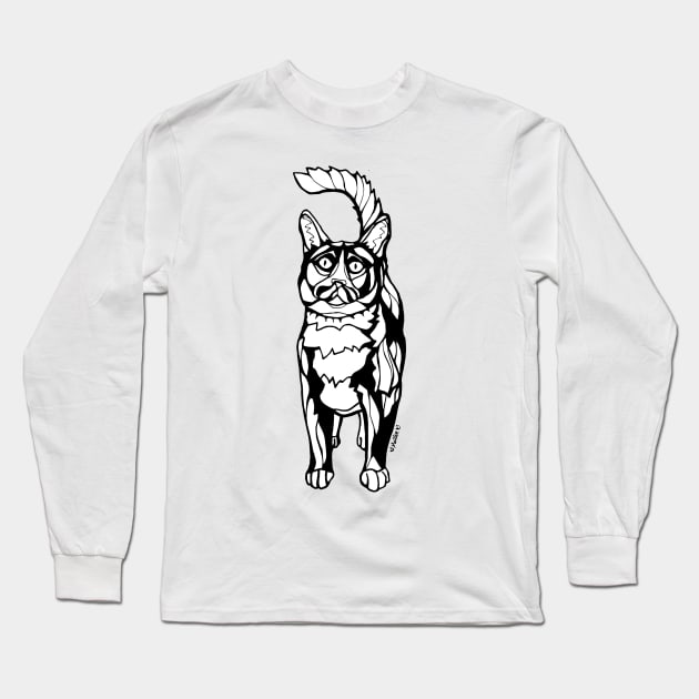 Tom Selleck the Cat: Cat Sharpie Drawings Long Sleeve T-Shirt by mellierosetest